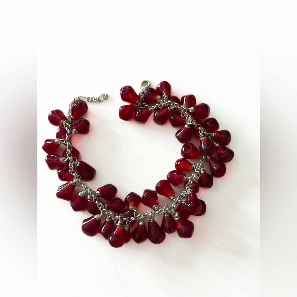 Red pomegranate seed Beaded bracelet